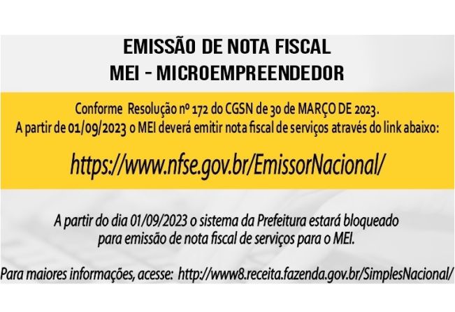 Atenção! Alterações na Emissão de NFe-S para MEIs